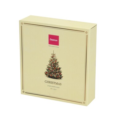 Блюдо Fissman CHRISTMAS в форме звезды 19х15,5 см фарфор (14016)