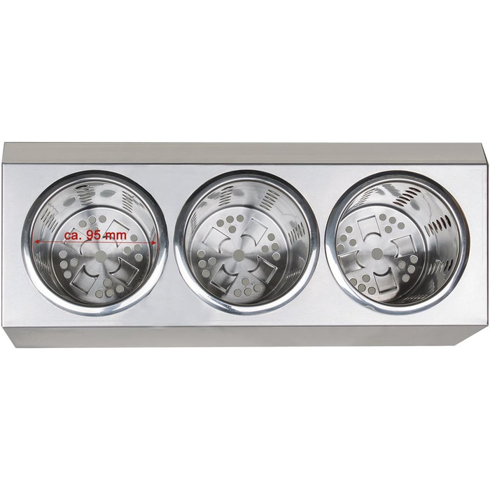 Профессиональный контейнер для столовых приборов из полированной нержавеющей стали 265 x 305 x 210 мм Beeketal