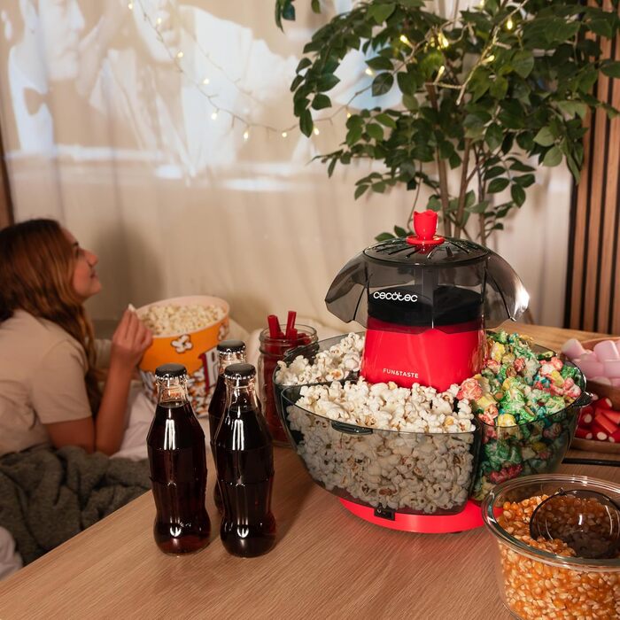 Машина для попкорну 1200 Вт, 4,5 л червона Fun&Taste P'Corn Lotus Cecotec