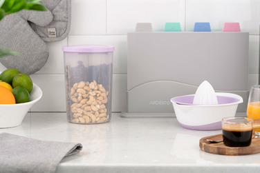Контейнер для сипучих Fresh 3 в 1, 3 х 0,75 л, ліловий, пластик ARDESTO