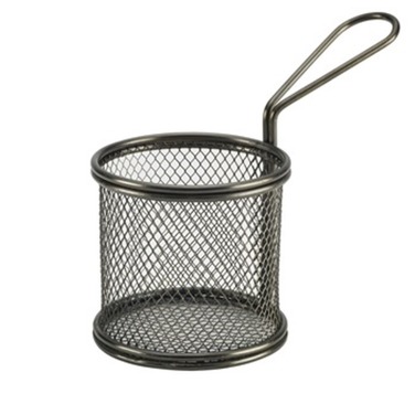 Корзинка круглая 9.3*9 см, черная, GenWare