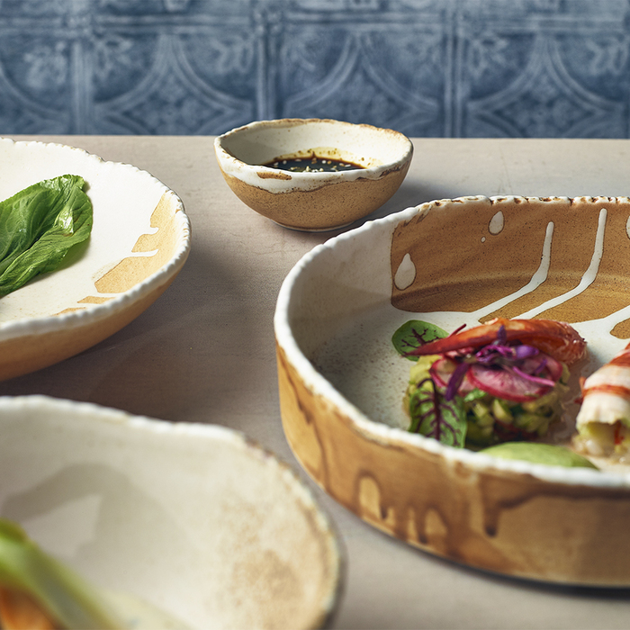 Миска плоская круглая 20.5 см, 820 мл, Terra Porcelain Roko Sand, GenWare