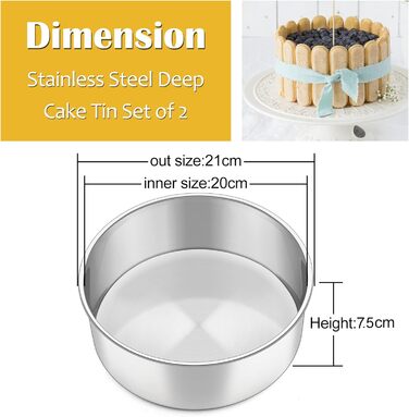 Кругла форма для випікання 2 шт 20 см HaWare