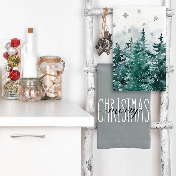 Набор из 2 рождественских кухонных полотенец 45 x 65 см, набор S Merry Christmas Ohok