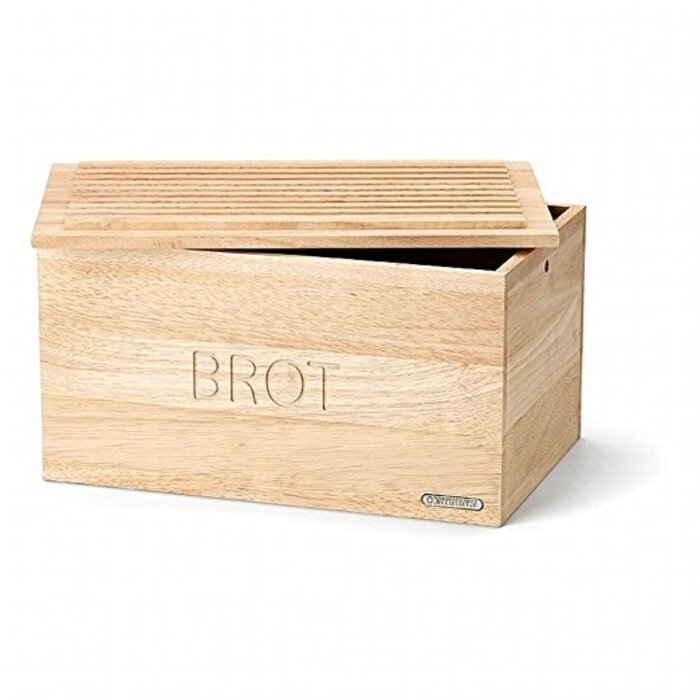 Хлібниця з кришкою, каучукове дерево 34,5 x 23 см Continenta