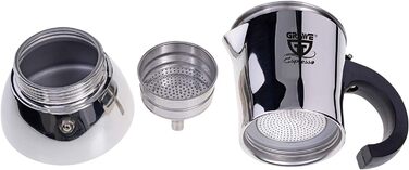 Еспресо-кавоварка 300 мл на 6 чашок, нержавіюча сталь GRÄWE