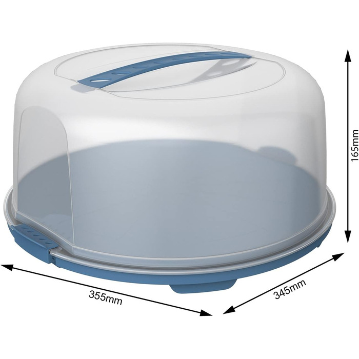 Контейнер для тортов переносной 35,5 x 34,5 x 16,5 см синий Rotho