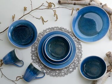 Набір посуду Caldera, комбінований сервіз 8 предметів (синій), 25863