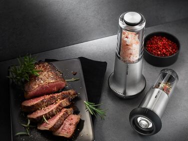 Млин для солі та спецій, 10,7 см сріблястий X-Plosion Gefu