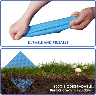 Салфетки для уборки 8 шт и 2 зажима для подвешивания Etokon.Org