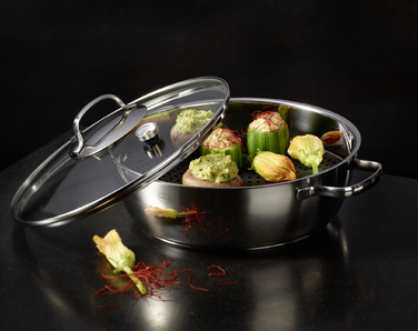 Сотейник з кришкою і парової вставкою Ø 28 см Rosle