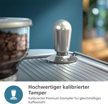 Напівавтоматична еспресо-машина Philips Barista Brew - одинарний та подвійний еспресо кнопка американо, подвійний бункер для зерен 280 г, інтуїтивно зрозумілі інструкції, калібрований тампер (PSA3228/41)