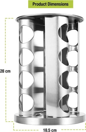 Подставка для специй на 16 баночек поворотная 28 см, круглая Edihome