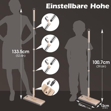 Набір швабри з відром 140 см коричневий MASTERTOP