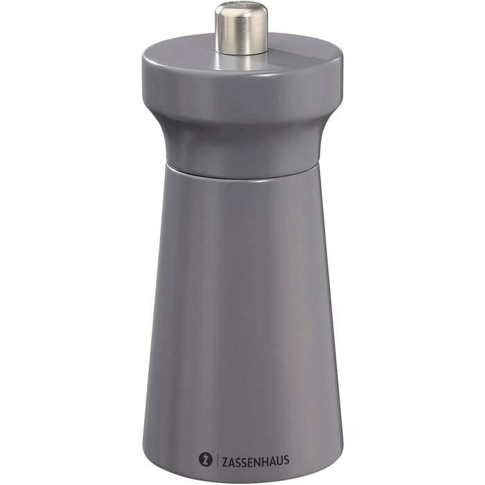 Пісок Zassenhaus WESTERLAND лакована деревина бука Головка млина з деревини бука з плавним регулюванням високопродуктивної керамічної шліфувальної машини Млин для спецій для солі 12 см, Ø 5,4 см (соляний млин, Гранітегрей)