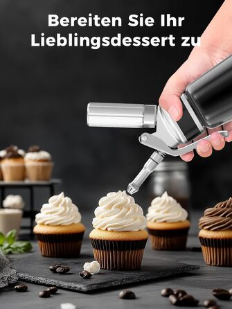 Диспенсер для вершків 500 мл чорний SimCoker