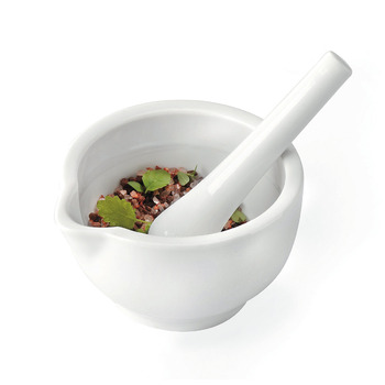 Ступка з товкачем, 13 см біла Macino Gefu