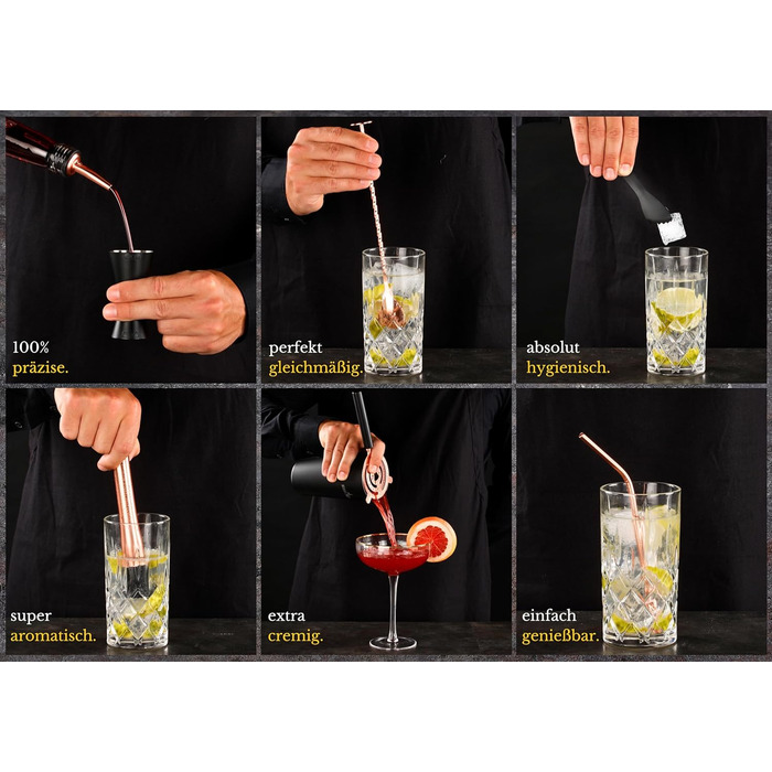 Коктейльний набір з нержавіючої сталі  700 мл з підставкою та барними аксесуарами BARMINGO