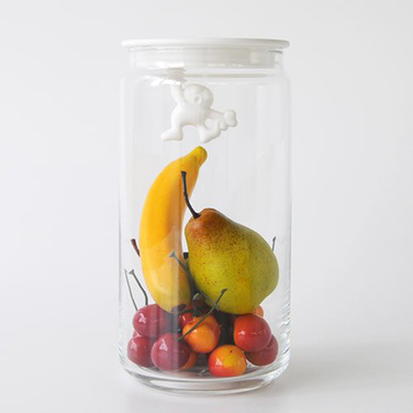 Ємність для зберігання 1,4 л прозора / біла Gianni Alessi