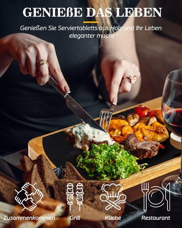 Набір дошок для стейків 2 шт 34 х 16,5 см ONUEMP