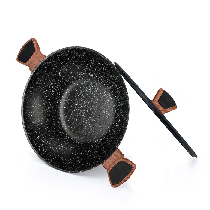 Сковорода Fissman DIAMOND 28x8 см 3,6 со стеклянной крышкой (14303)