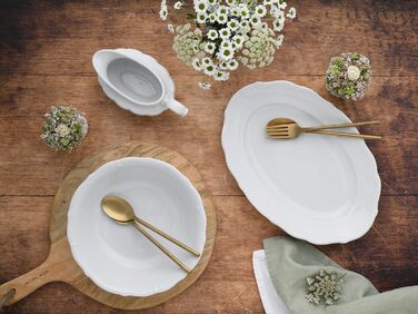 Порцеляна, білий (білий, 34 x 28,3 x 25,5 см, сервірувальний набір 3 шт. и), 30 шт.