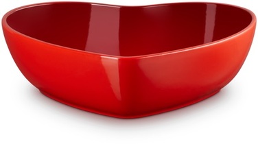 Блюдо сервировочное в форме сердца 30 см, красное Heart Le Creuset