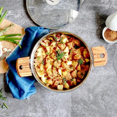 Ручка для посуды боковая съемная, набор 2 предмета, оливковое дерево Casteline Cristel