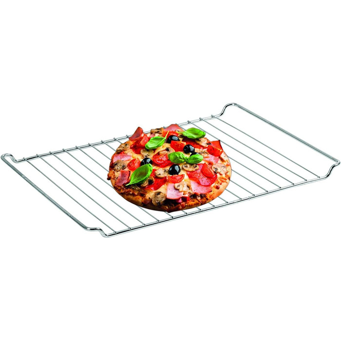 См, набір форм для випікання та решіток, глибока емальована сковорода 3 см і хромована решітка для духовки та плити, стійка до подряпин і нержавіючої сталі, чорна (решітка 455 мм), 45,5 x 36