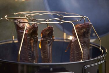 Коптильня вугільна зі змінною потужністю з двома кільцями для копчення Ø 50 см, чорний RÖSLE