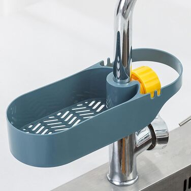 Стійка для зберігання крана для раковини, органайзер для кухонної раковини, кухонний кран, багатофункціональна стійка для крана для раковини, зберігання посуду, кухонне начиння, стійка для зливу для дому, ванної кімнати, щітки для мила (Balu)