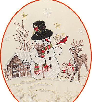 Різдвяна скатертина 38 x 108 см, овальна HanaQi