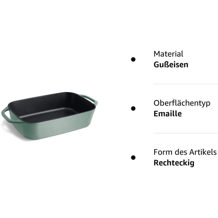 Чугунная форма для выпекания хлеба серая 33,5 x 13 см цвет мята Springlane