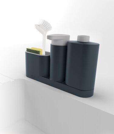 Органайзер для раковини з дозатором для мила сірий SinkBase Sink Tidy Set Joseph Joseph