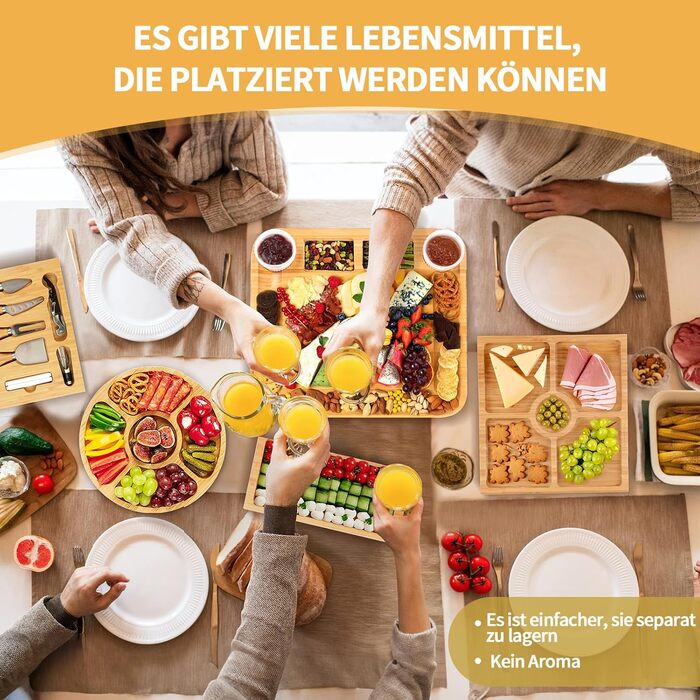 Бамбукова дошка для снеків BEAUTLOHAS