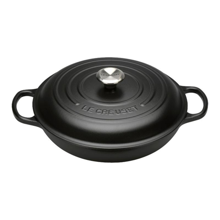 Каструля / жаровня, низька з кришкою 30 см, чорний Le Creuset