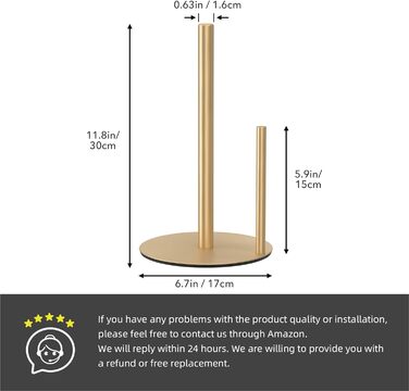 Держатель для кухонного рулона, золотистый niffgaff