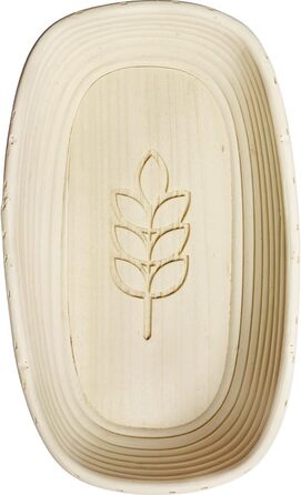 Кошик для вистоювання Westmark, для тіста для хліба 1500-2000 г, овальний, довжина приблизно 40 см, ротангова тростина, світло-бежева, 32022270 (набір з 2 шт. - декор, довжина 34 см)