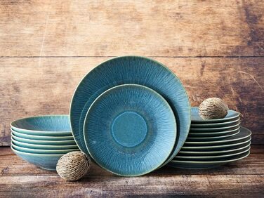 Набір тарілок на 6 персон, 18 предметів, зелений Sea Breeze Creatable