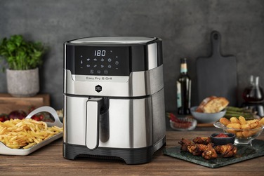 Tefal Мультипіч OBH Nordica EasyFry&Grill, 1550Вт, чаша-4.2л, сенсорне керув., від 40°C до 200°C, пластик, чорно-сірий