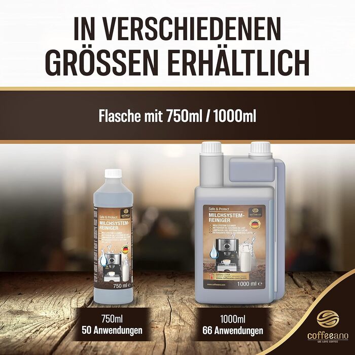 Засіб для чищення системи подачі молока 2 х 750 мл Coffeeano