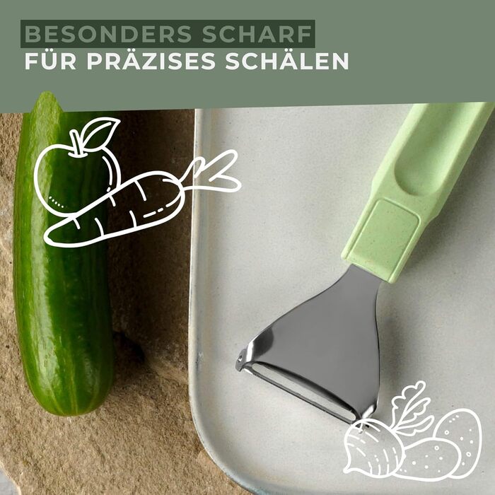 Овочечистка 18 см, зелена Ecolution Fackelmann