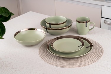 Тарілка десертна Ardesto Liguria Green bay, 19см, кераміка, зелений