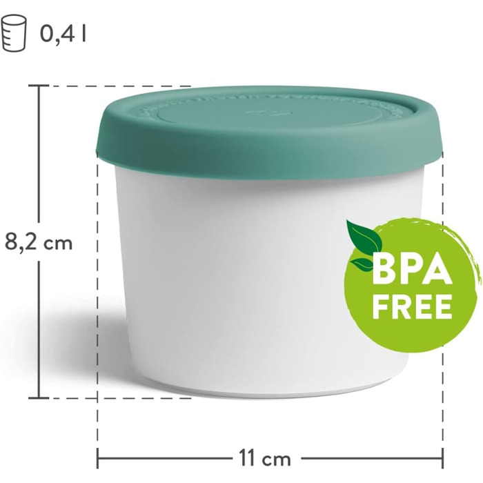 Морозиво 1 л з компресором, що самоохолоджується 100 Вт, вкл. 4 контейнер для морозива Springlane Kitchen