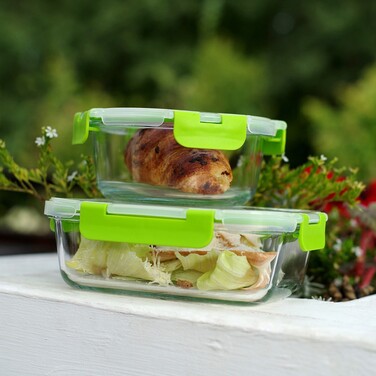 Контейнер з кришкою Fissman 13x13х5 см / 470 мл (6490)