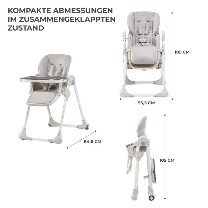 Дитячий стільчик для годування з перших місяців життя YUMMY kk Kinderkraft