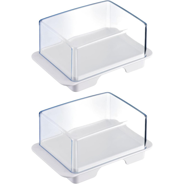 Маслянка Westmark - ідеально підходить для сервірування та зберігання - можна мити в посудомийній машині - спеціальний рельєф для надійного захоплення (Ексклюзив, набір з 2 шт. )