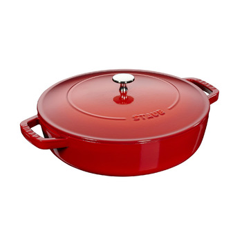 Чавунна жаровня Chistera з кришкою 24 см, вишневий Staub