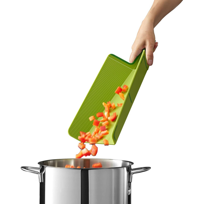 Складна обробна дошка Joseph Joseph Chop2Pot Plus з ручкою - (зелена, велика)