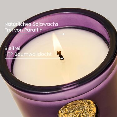 Ароматна свічка M&SENSE Лісова хатина, ароматичні свічки у склянці, натуральна соєва свічка, час горіння 55 годин, подарункові свічки для жінок та чоловіків, подарункова свічка (ягідний насичений, 260 г)